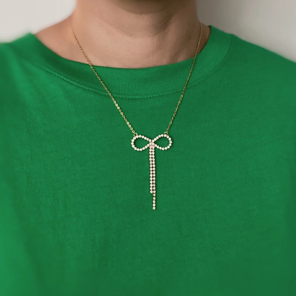 Adorable Shine Bow Necklace DC-Ellison+Young