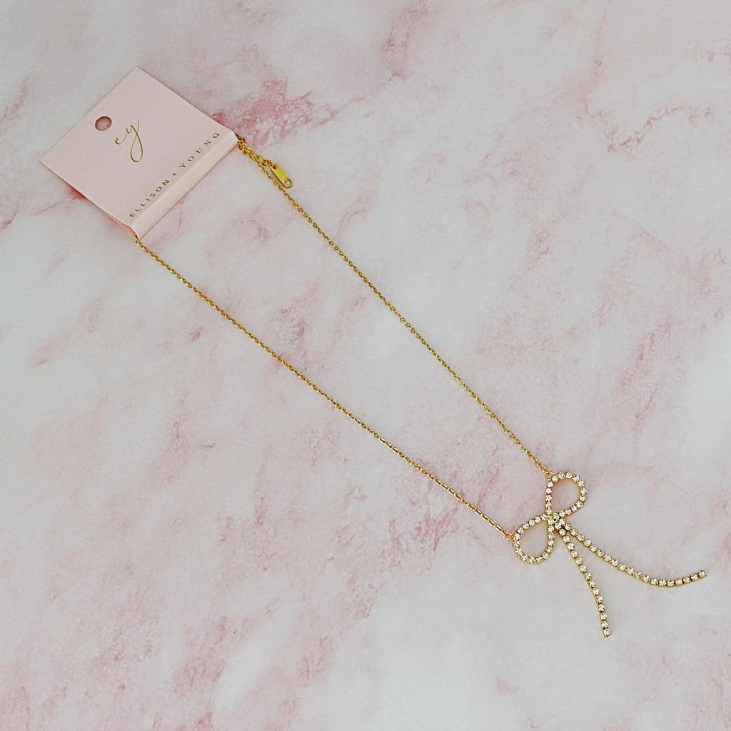 Adorable Shine Bow Necklace DC-Ellison+Young