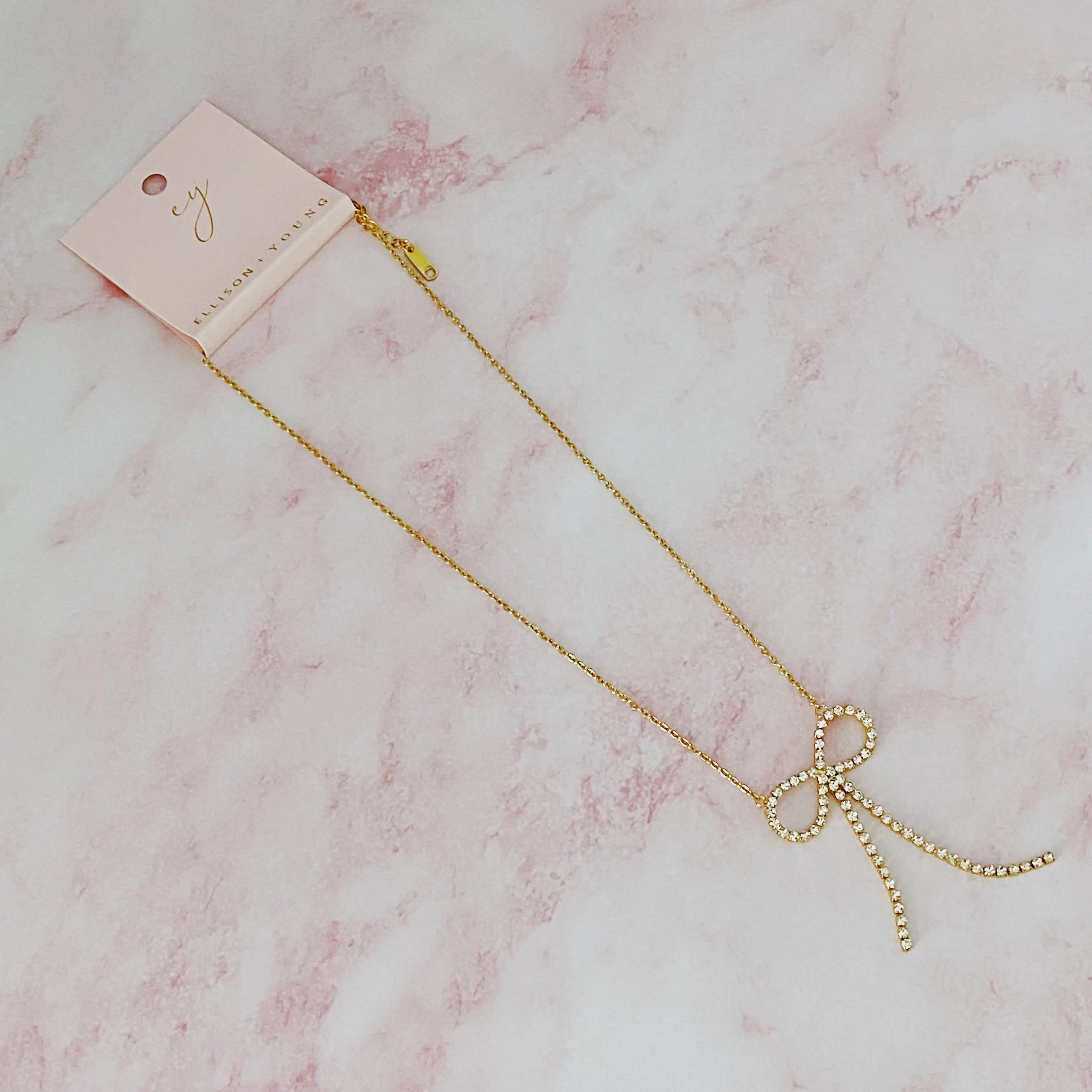 Adorable Shine Bow Necklace DC-Ellison+Young