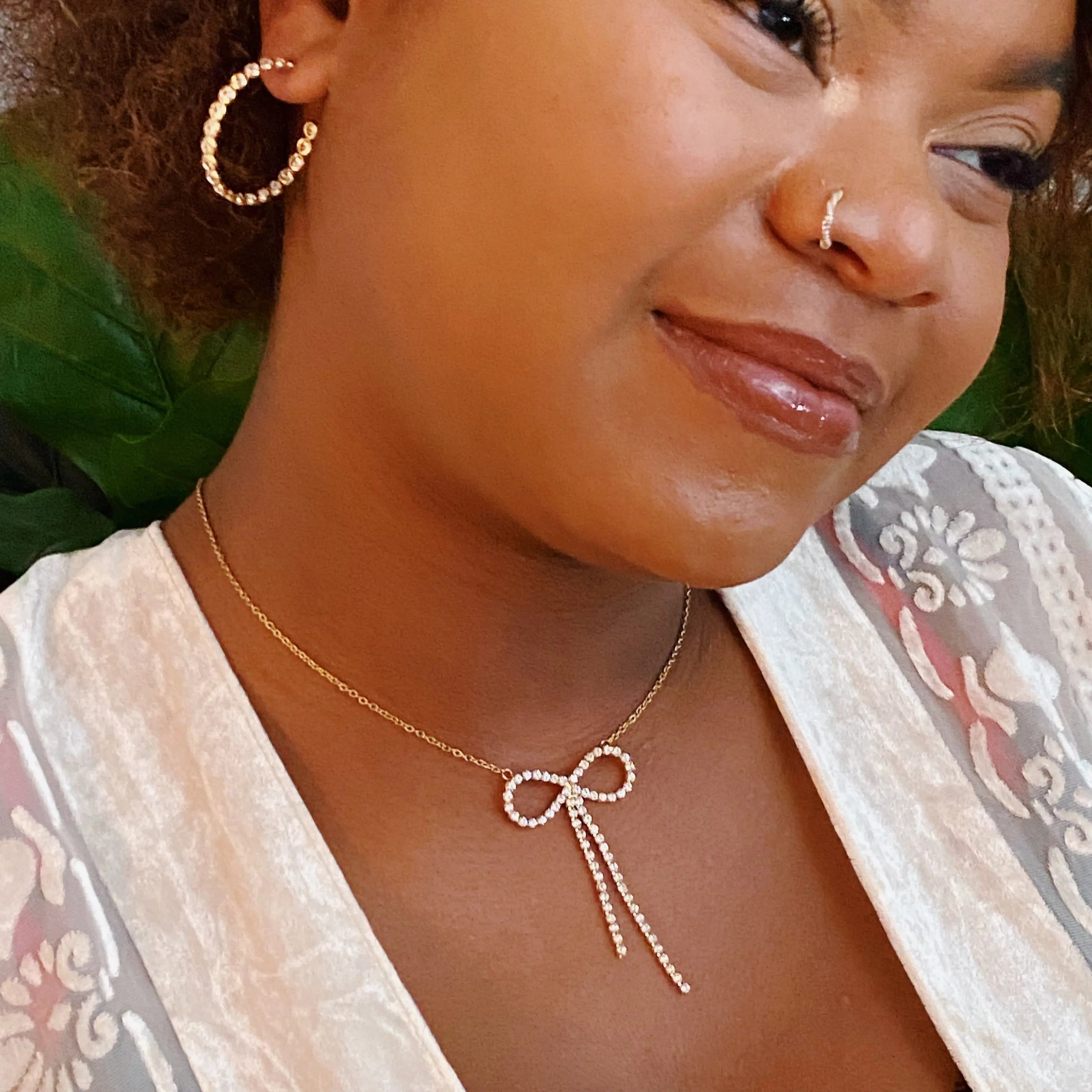 Adorable Shine Bow Necklace DC-Ellison+Young