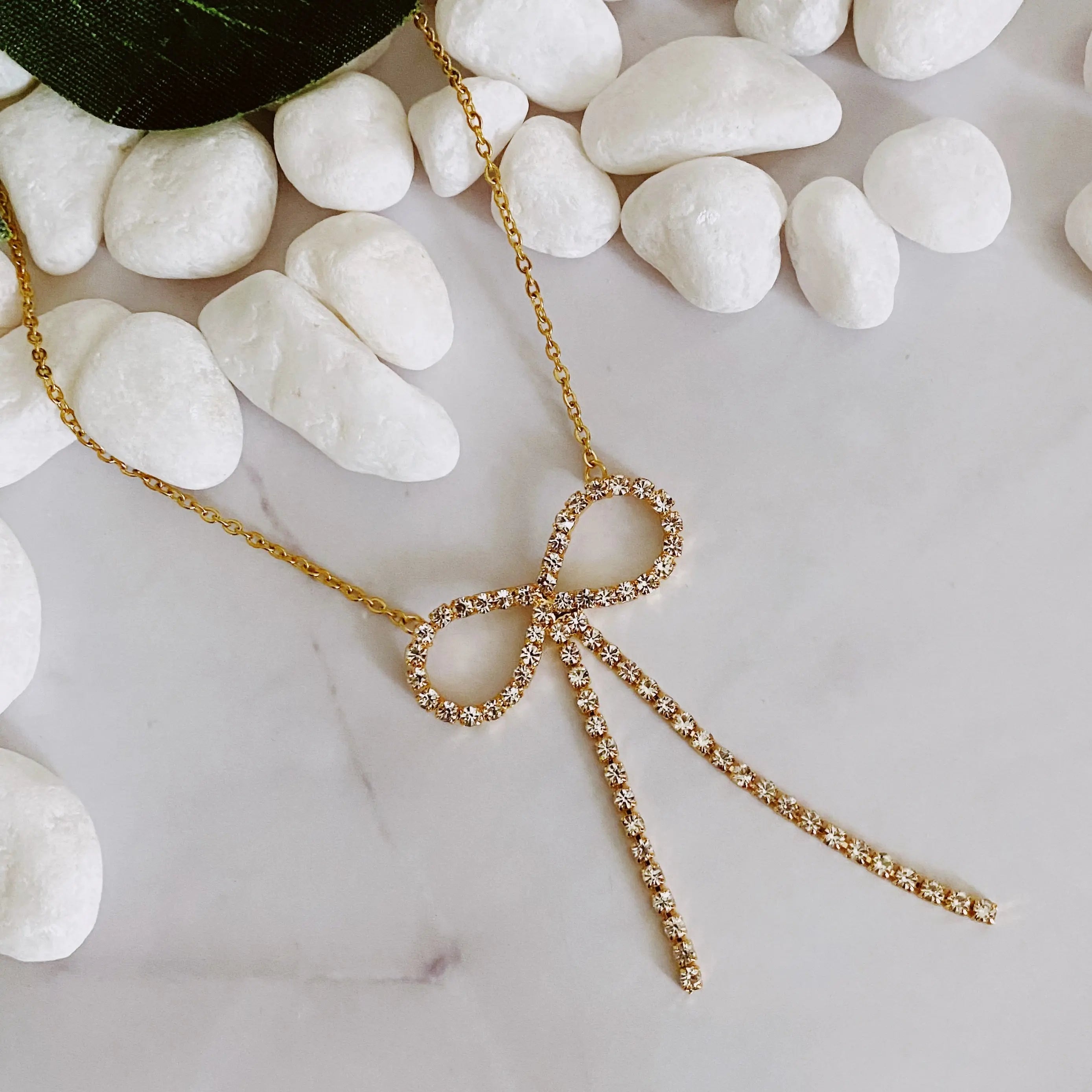 Adorable Shine Bow Necklace DC-Ellison+Young
