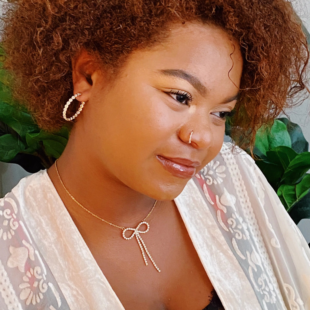 Adorable Shine Bow Necklace DC-Ellison+Young