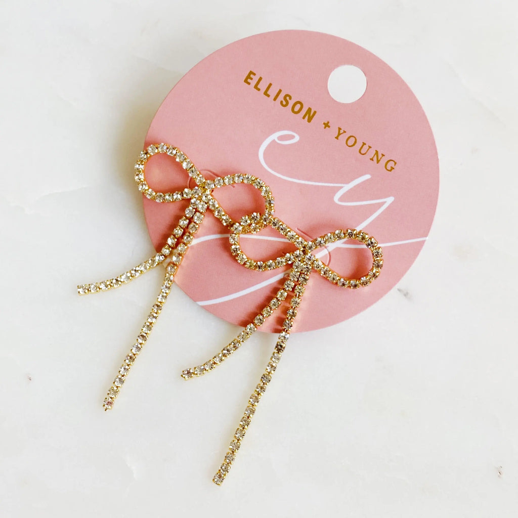 Adorable Shine Bow Earrings DC-Ellison+Young