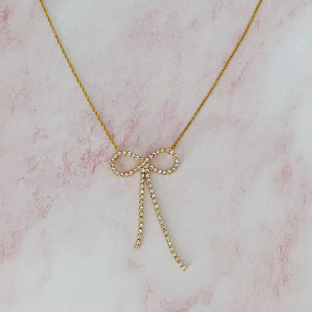 Adorable Shine Bow Necklace DC-Ellison+Young
