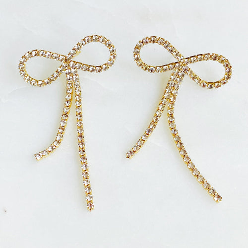 Adorable Shine Bow Earrings DC-Ellison+Young