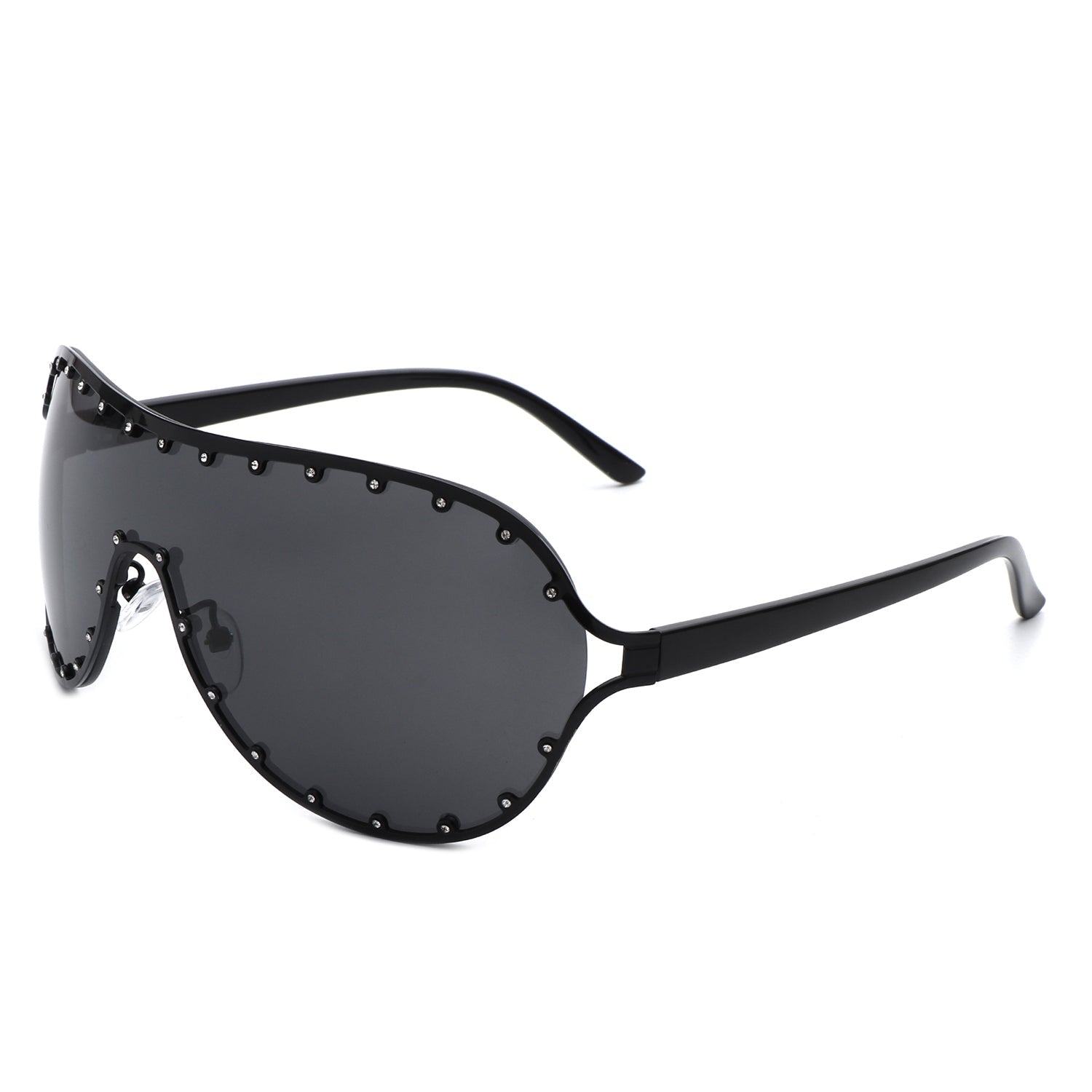 Evanesce - Oversized Aviator Rhinestone Design Women's Sunglasses Cramilo Eyewear
