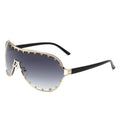 Evanesce - Oversized Aviator Rhinestone Design Women's Sunglasses Cramilo Eyewear