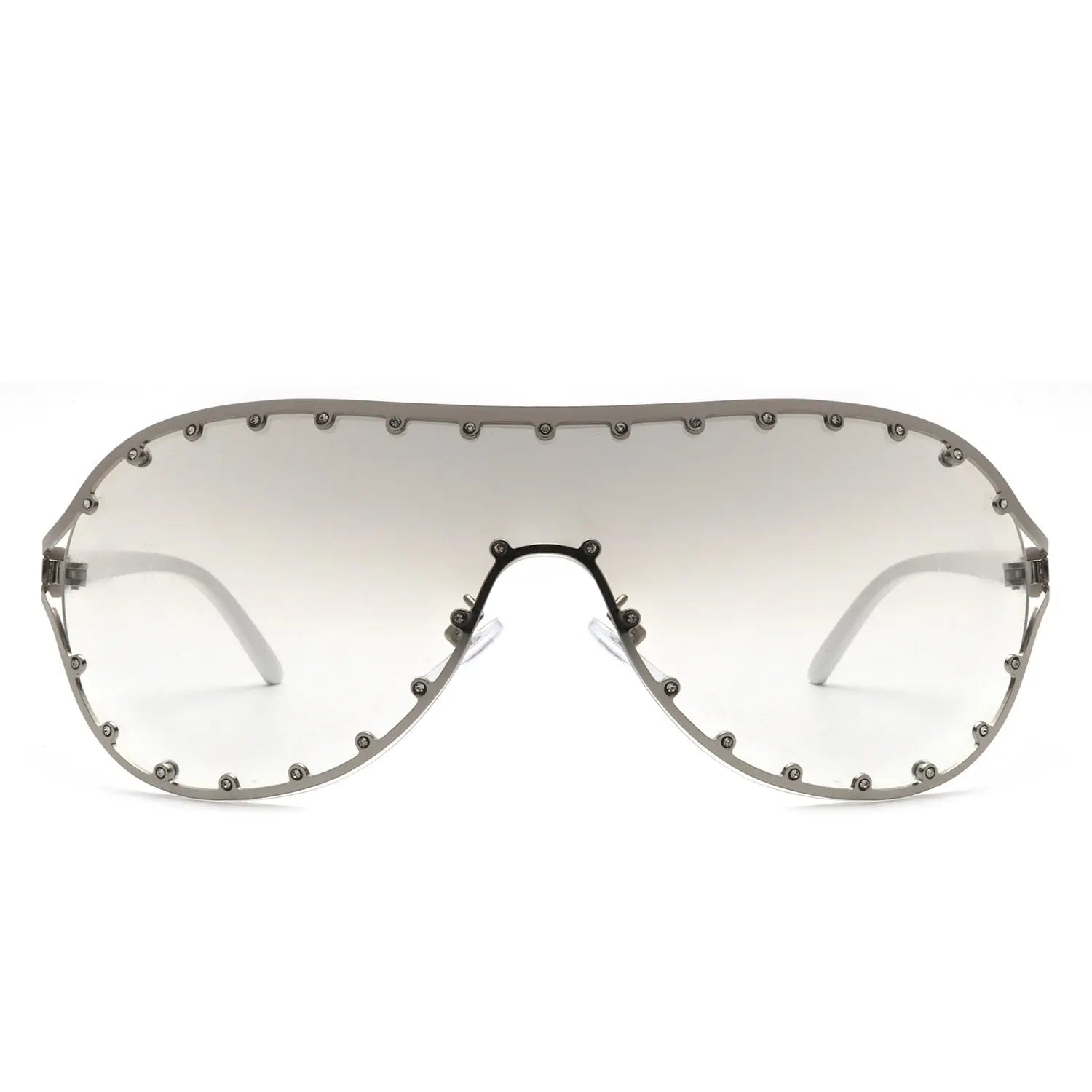 Evanesce - Oversized Aviator Rhinestone Design Women's Sunglasses Cramilo Eyewear