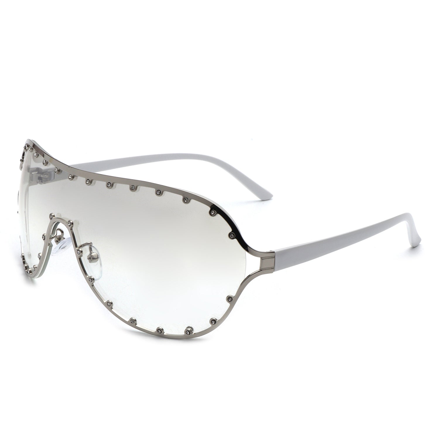 Evanesce - Oversized Aviator Rhinestone Design Women's Sunglasses Cramilo Eyewear