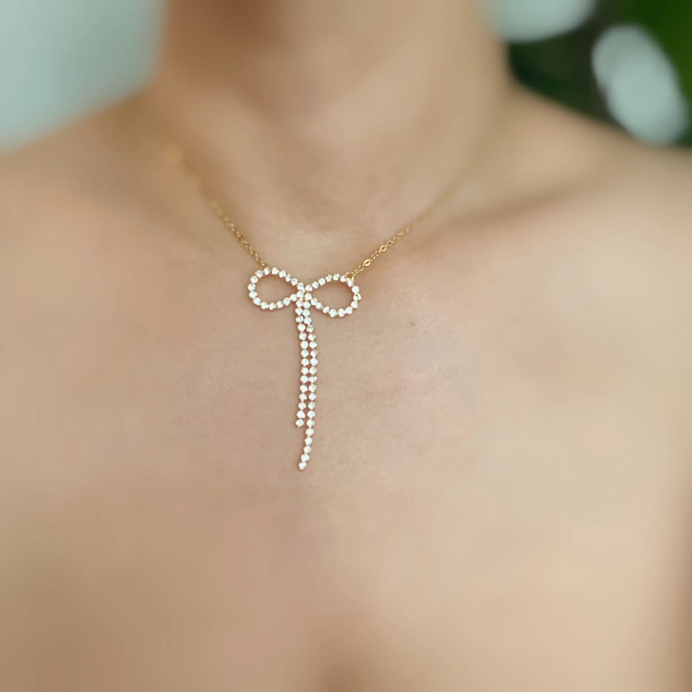 Adorable Shine Bow Necklace DC-Ellison+Young