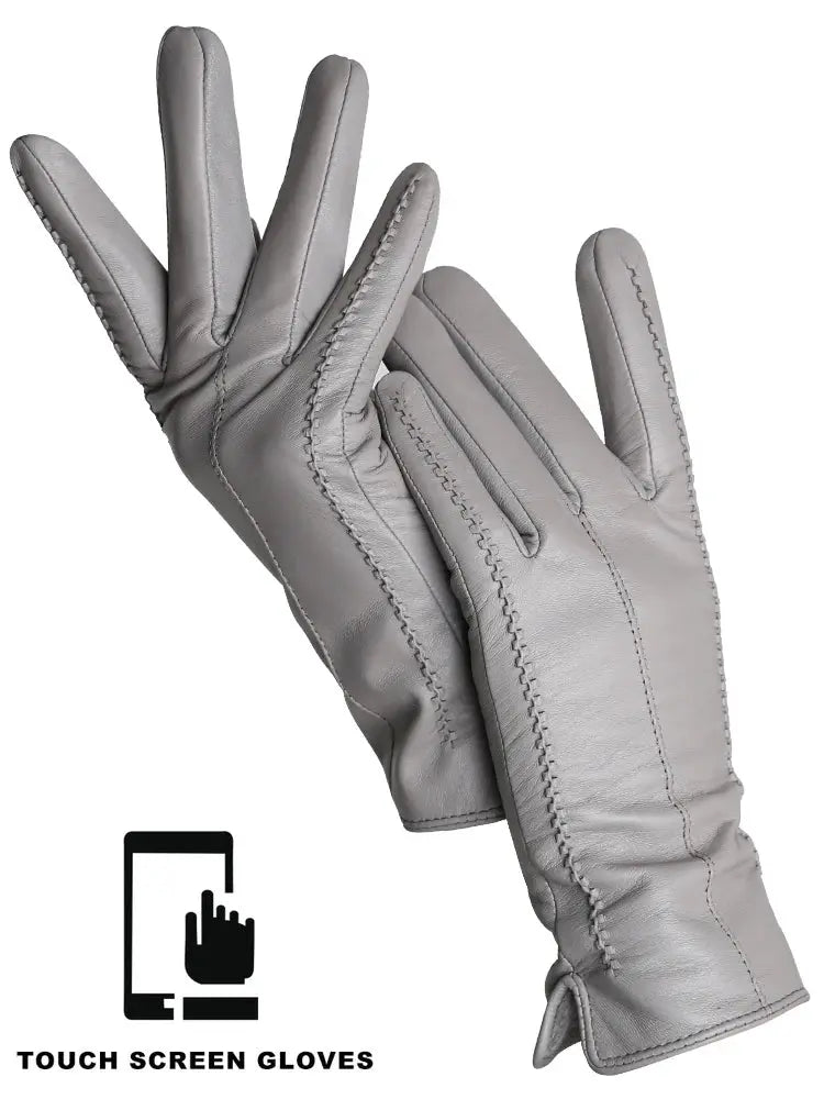 Women's Sheepskin Gloves Winter Warm Plus Velvet Short Thin Touch Screen Driving Color Women's Leather Gloves Good Quality -2226 Goodlifetree