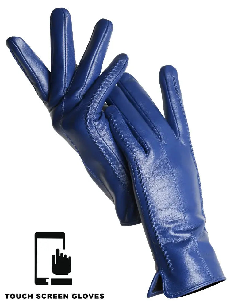 Women's Sheepskin Gloves Winter Warm Plus Velvet Short Thin Touch Screen Driving Color Women's Leather Gloves Good Quality -2226 Goodlifetree