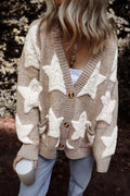 Clare Sherpa Star Cardigan DC-Threaded Pear